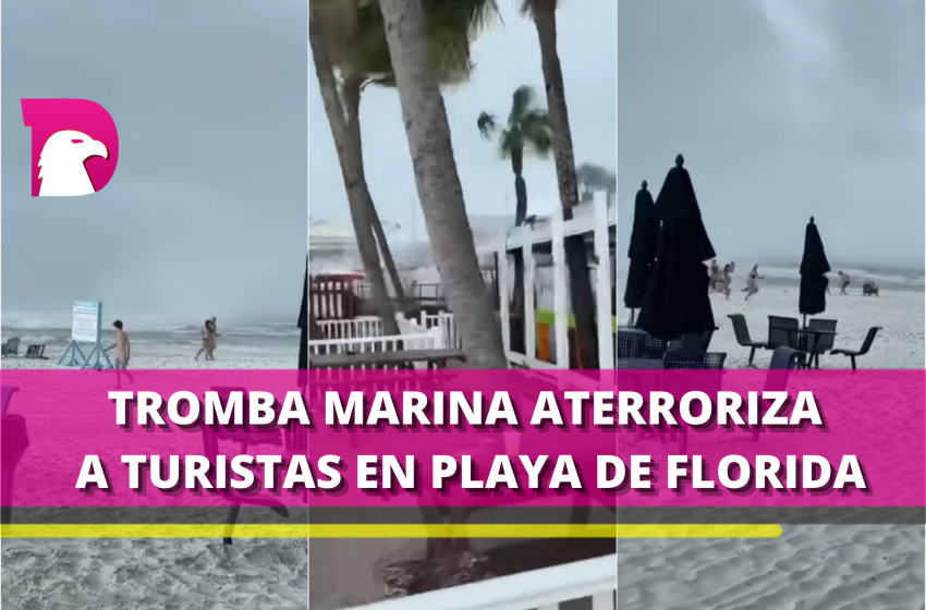  VIDEO: Bañistas entran en pánico por una tromba marina