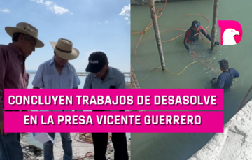  Concluyen trabajos de desasolve en la presa Vicente Guerrero