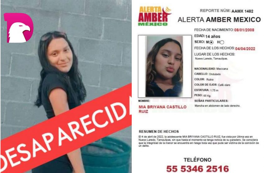  Emiten Alerta Amber para localizar a menor desaparecida en Nuevo Laredo