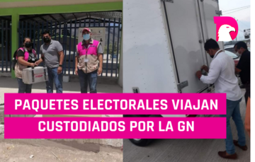  Paquetes electorales viajan  custodiados por la GN