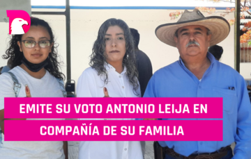  Emite su voto Antonio Leija Villarreal en compañía de su familia