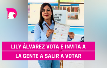  Lily Álvarez Lara vota e invita a la gente a salir a votar