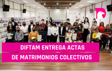  DIFTAM entrega actas de matrimonios colectivos