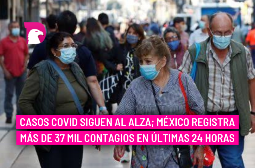  Casos covid siguen al alza; México registra más de 37 mil contagios en últimas 24 horas