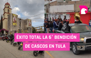  Éxito total la 6ª bendición de cascos en Tula