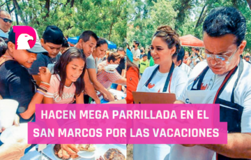  Hacen mega parrillada en el San Marcos por vacaciones