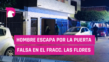  Hombre escapa por la puerta falsa en el Fracc. Las Flores