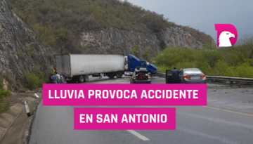  Lluvia provocó accidente en San Antonio