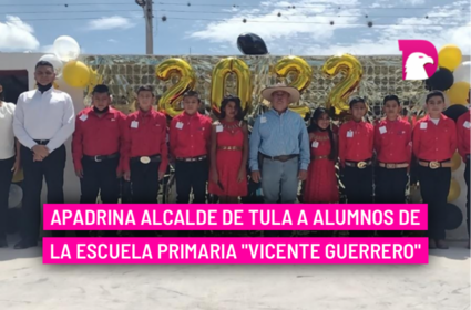  Apadrina Alcalde de Tula a alumnos de la Escuela Primaria “Vicente Guerrero”