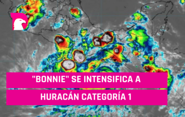  “Bonnie” se intensifica a huracán categoría 1