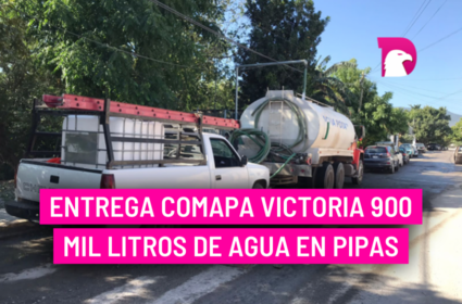  Entrega Comapa Victoria 900 mil litros de agua en pipas