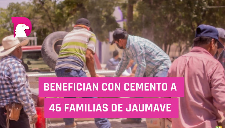  Benefician con cemento a 46 familias de Jaumave