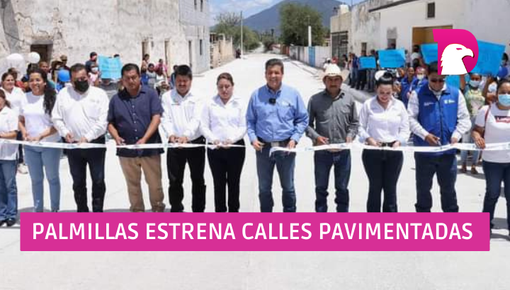  Inaugura gobernador dos calles pavimentadas en Palmillas