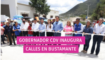  Gobernador CDV inaugura calles en Bustamante