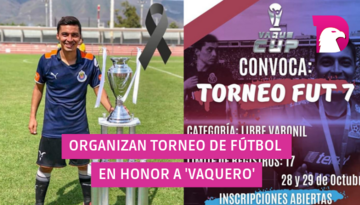  Organizan torneo de fútbol en honor a “Vaquero”