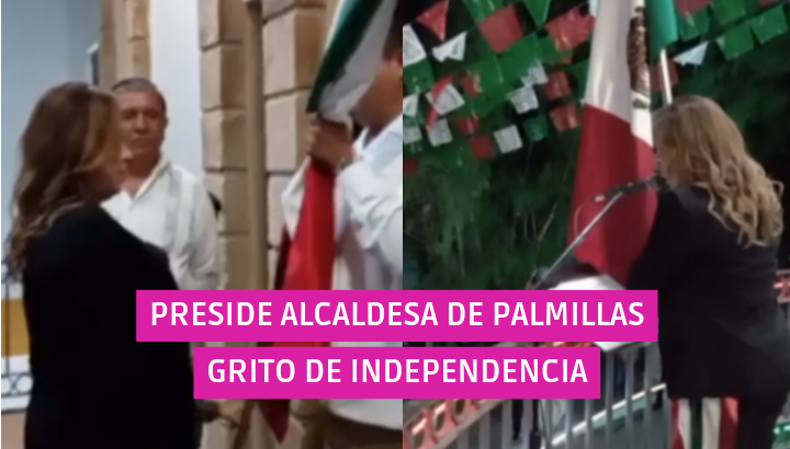  Preside alcaldesa de Palmillas grito de independencia