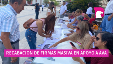  Recabación de firmas masiva en apoyo a AVA