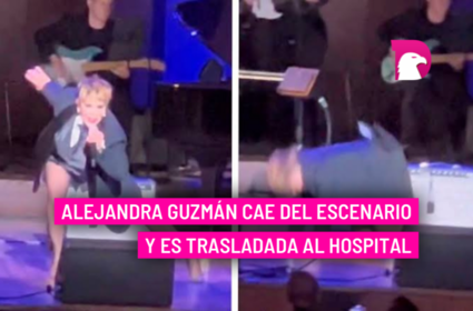  Alejandra Guzmán cae del escenario y es trasladada al hospital