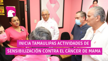  Inicia Tamaulipas  actividades de sensibilización contra el cáncer de mama.