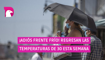  ¡Adiós Frente Frío!  Regresan temperaturas de 30 esta semana