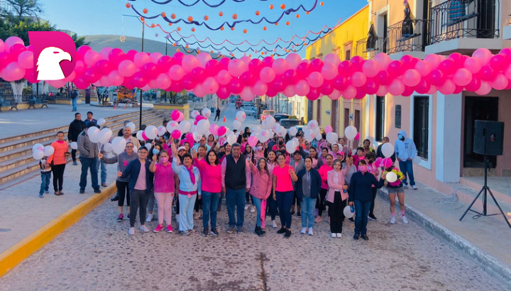  Con caminata rosa en Tula concluyen eventos del mes de la lucha contra el cáncer de mama