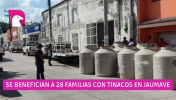  Se benefician a 28 familias con tinacos en Jaumave