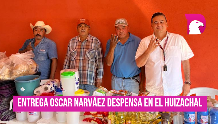  Entrega Oscar Narváez despensa en El Huizachal