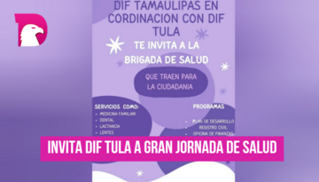  Invita DIF Tula a gran jornada de salud