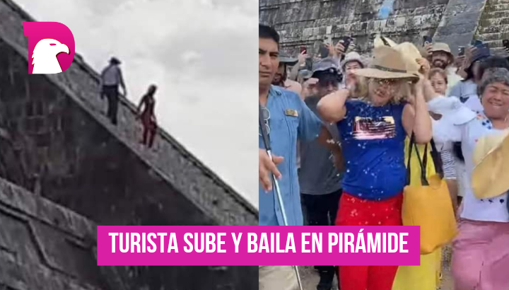  Video: Casi linchan a turista por subir y bailar en pirámide de Kukulkán