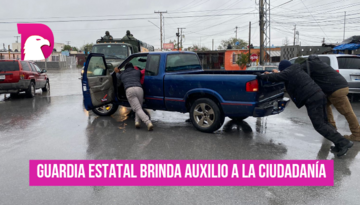  Despliega Guardia Estatal operativo por inundaciones en Matamoros