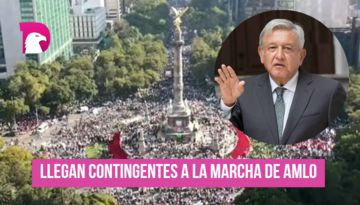  Inicia marcha de AMLO con motivo de 4 años de gobierno