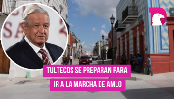  Tultecos se preparan para ir a la marcha se apoyo a AMLO