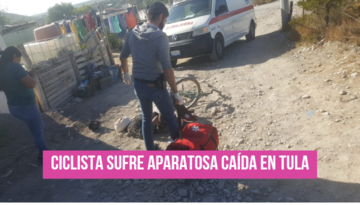  Casi se rompe la cabeza tras caerse de su bicicleta en el Jicote