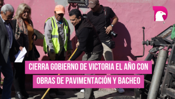  Cierra gobierno de Victoria el año con obras pavimentación y bacheo.