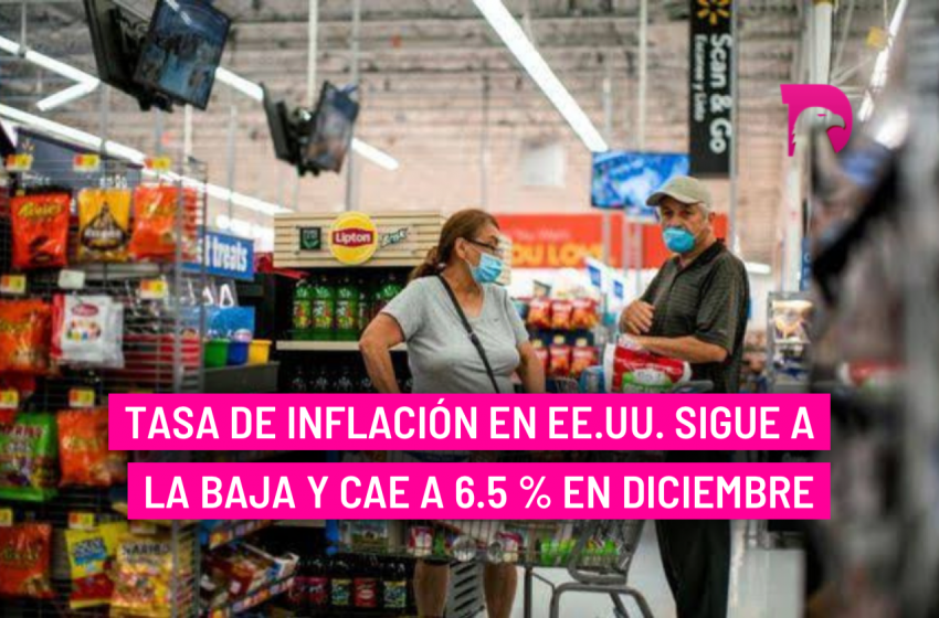  Tasa de inflación en EE.UU. sigue a la baja y cae a 6.5 % en diciembre