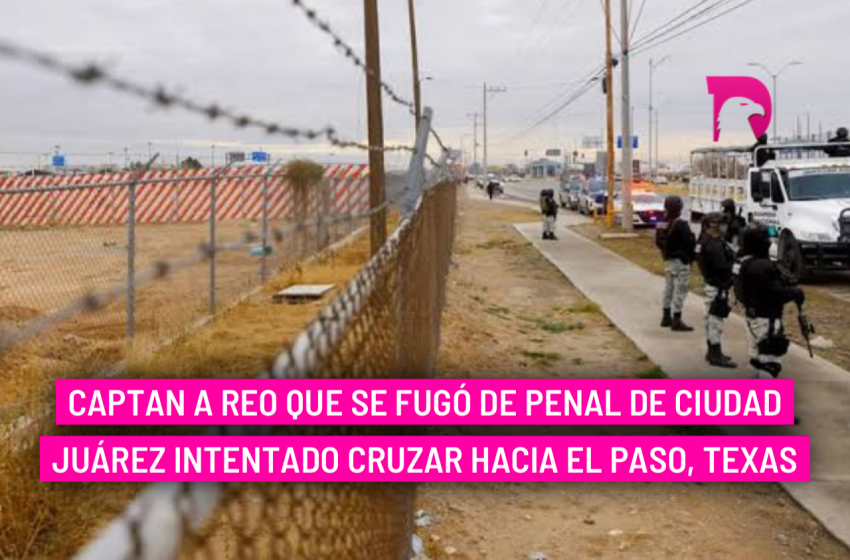  Captan a reo que se fugó de penal de Ciudad Juárez intentado cruzar hacia El Paso, Texas