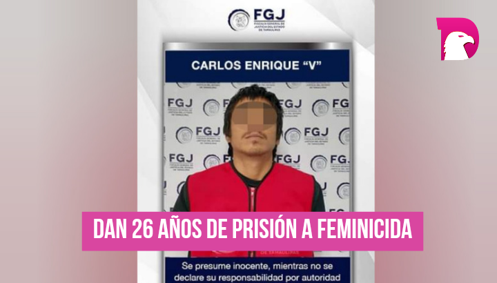  Dan 26 años de prisión a feminicida