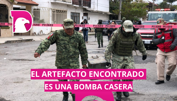  Galería: Confirma Sedena bomba casera encontrada en calles de Victoria