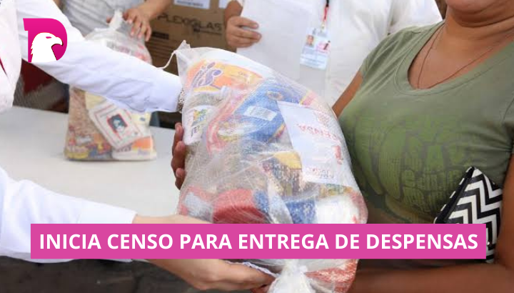  Inicia censo, para entrega de despensas