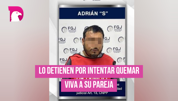  Lo detienen por intentar quemar viva a su pareja