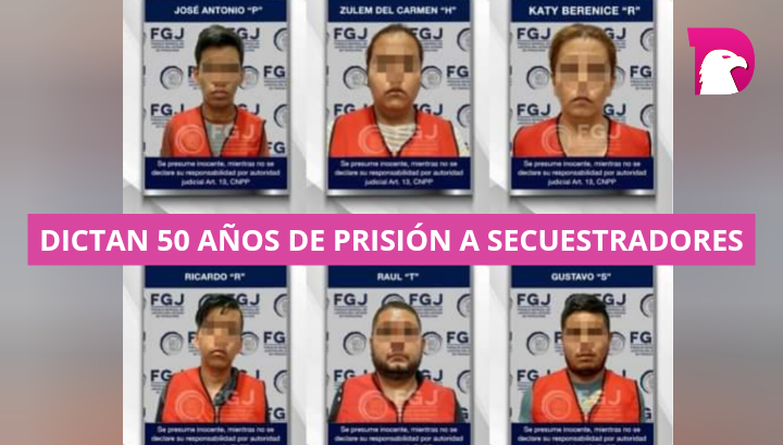  Dictan 50 años de prisión a secuestradores.