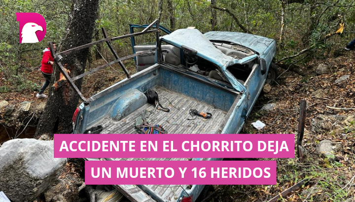  Accidente en El Chorrito deja 1 muerto y 16 heridos