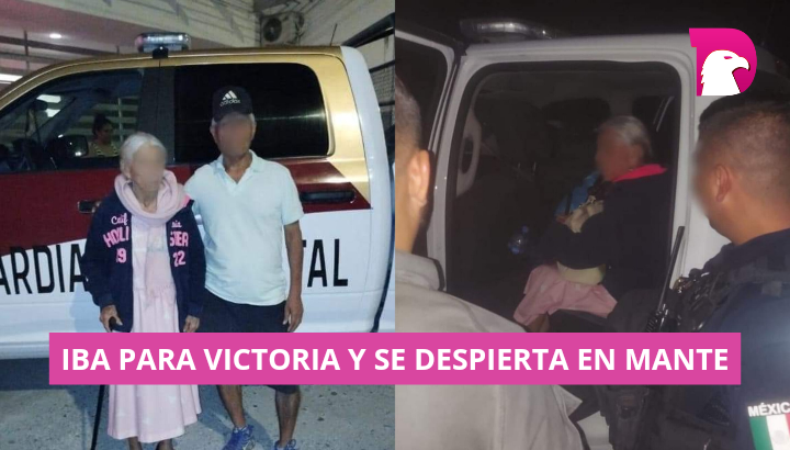  Abuelita se queda dormida en autobús; policía la auxilia