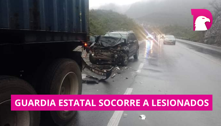  Choque deja dos lesionados y un prensado en la Rumbo Nuevo