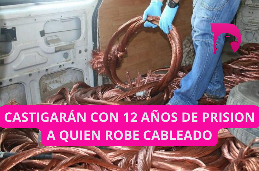  Castigarán con 12 años de prisión a quien robe cableado