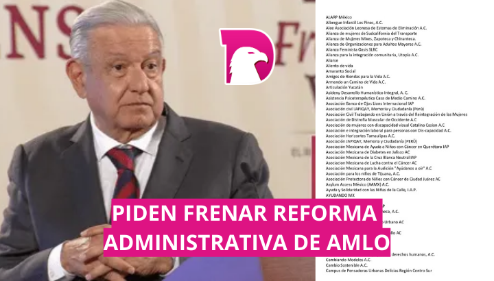  Más de 500 organizaciones piden al Congreso frenar reforma administrativa de AMLO