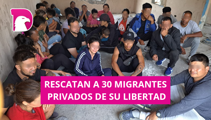  Rescatan a 30 migrantes privados de la libertad