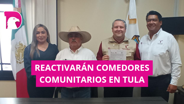  Alcalde de Tula firma convenio para reactivar comedores comunitarios