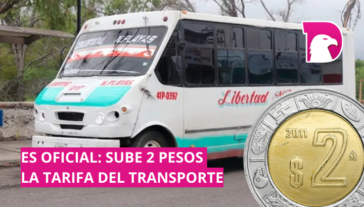  Aumentarán $2 tarifa del transporte público