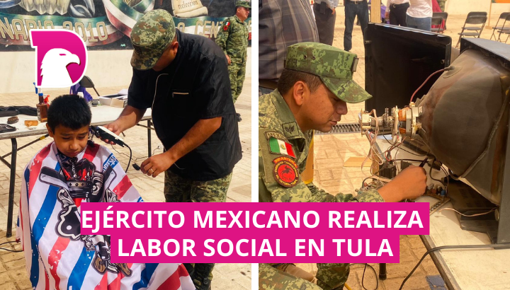  Ejército Mexicano realiza labor social en Tula